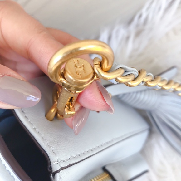 ❗️SOLD❗️Tory Burch Fleming Satchel Seltzer - Picture 6 of 8